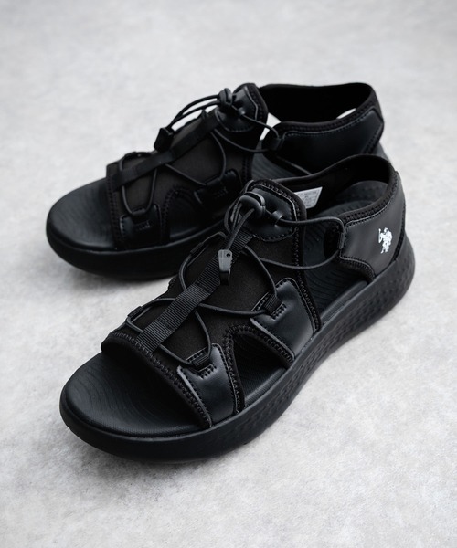 U.S. POLO ASSN.(ユーエスポロアッスン)の「U.S. POLO ASSN. ユーエスポロアッスン ワンポイントロゴ厚底スニーカーサンダル(サンダル・メンズ・ブラック×ホワイト/ホワイト/ライトベージュ/ブラック・24cm/23.5cm/23cm/22.5cm/27cm/26.5cm/26cm/25.5cm/25cm/24.5cm)」の17枚目の写真