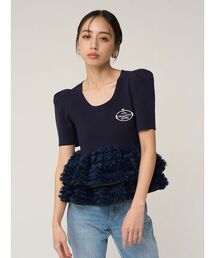 SNIDEL | 【Chacott】コラボペプラムニットプルオーバー(ニット/セーター)