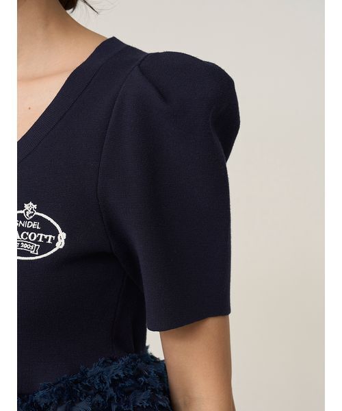 SNIDEL（スナイデル）の「【Chacott】コラボペプラムニットプルオーバー（ニット/セーター・レディース・その他/ネイビー/ホワイト・F）」の10枚目の写真