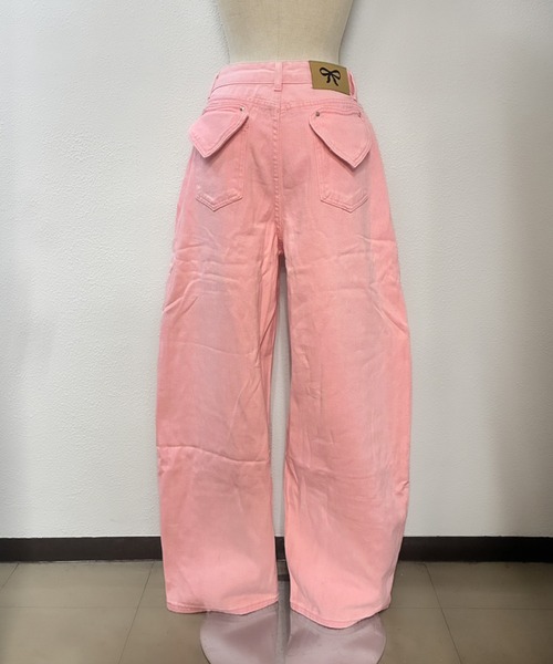 core core(コアコア)の「ハートバックポケットカラーデニムパンツ(デニムパンツ・レディース・ベージュ/ピンク・S/M/L)」の16枚目の写真