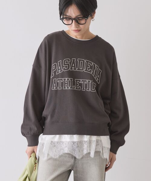 AMERICAN HOLIC（アメリカンホリック）の「カレッジロゴドルマンスウェット（スウェット・レディース・グレー系その他/アイボリー/チャコールグレー・M/L）」の11枚目の写真