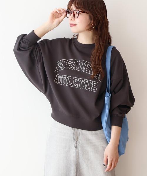 AMERICAN HOLIC（アメリカンホリック）の「カレッジロゴドルマンスウェット（スウェット・レディース・グレー系その他/アイボリー/チャコールグレー・M/L）」の2枚目の写真