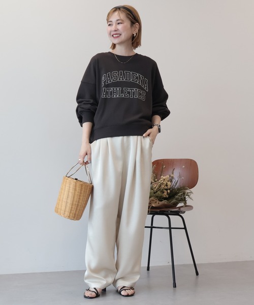 AMERICAN HOLIC（アメリカンホリック）の「カレッジロゴドルマンスウェット（スウェット・レディース・グレー系その他/アイボリー/チャコールグレー・M/L）」の6枚目の写真