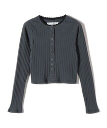 JANESMITH（ジェーンスミス）の「JANE SMITH:〈洗濯機可能〉コットン アイレット リブ カーディガン（カーディガン/ボレロ）」