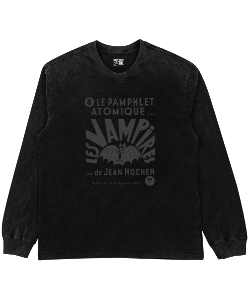 NAVYTEAM(ネイビーチーム)の「LES VAMPIRESピグメントダイングロングTシャツ(Tシャツ/カットソー・レディース・ブラック×ホワイト/ブラック×グレー・1/2/3)」の3枚目の写真