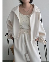 Samansa Mos2（サマンサ モスモス）の「リボンライントラックジャケット（ブルゾン）」