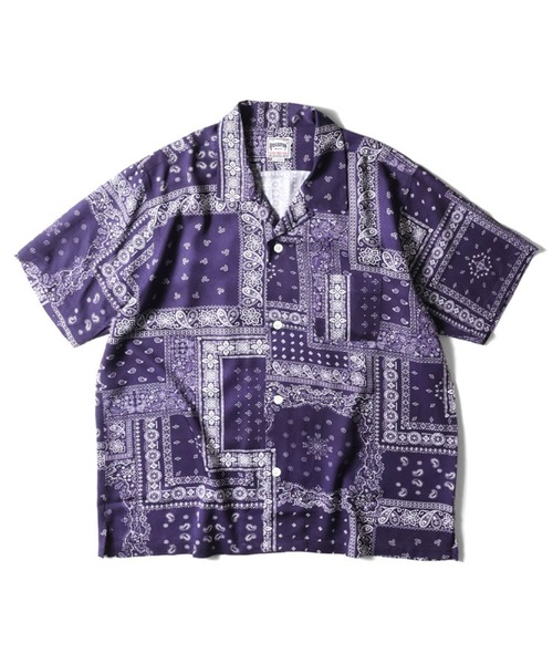 HOUSTON(ヒューストン)の「【26SS新色追加】HOUSTON ヒューストン BANDANA ALOHA SHIRT バンダナ アロハシャツ / 開襟シャツ(シャツ/ブラウス・メンズ・イエローゴールド/ネイビー/ブラック/ナチュラル/ミント/チャコール・M/XXL/XL/L)」の5枚目の写真