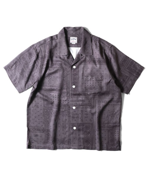 HOUSTON(ヒューストン)の「【26SS新色追加】HOUSTON ヒューストン BANDANA ALOHA SHIRT バンダナ アロハシャツ / 開襟シャツ(シャツ/ブラウス・メンズ・イエローゴールド/ネイビー/ブラック/ナチュラル/ミント/チャコール・M/XXL/XL/L)」の9枚目の写真