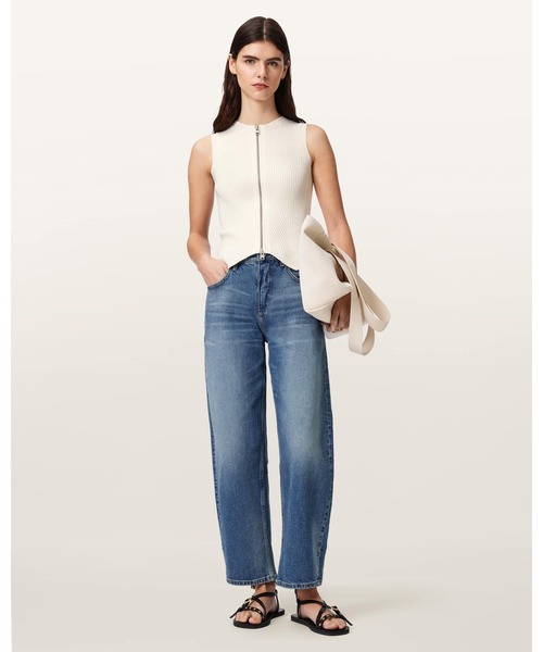 ALLSAINTS(オールセインツ)の「CRUZ ZIP SLIM FIT WAISTCOAT | CRUZ ジップ スリム フィット ウエストコート(ベスト・レディース・ホワイト・XS)」の2枚目の写真