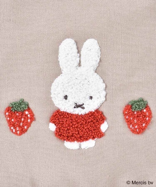 Miffy( ミッフィー)の「miffyスプリングサガラ刺繍巾着(ポーチ・レディース・ベージュ/グレー・FREE)」の7枚目の写真
