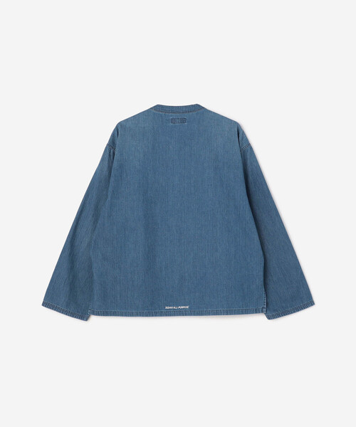 SEDAN ALL-PURPOSE（セダンオールパーパス）の「SEDAN ALL-PURPOSE | ライトデニム カンフーシャツ MEN（シャツ/ブラウス・メンズ・ダークインディゴブルー・M/L/XL）」の17枚目の写真