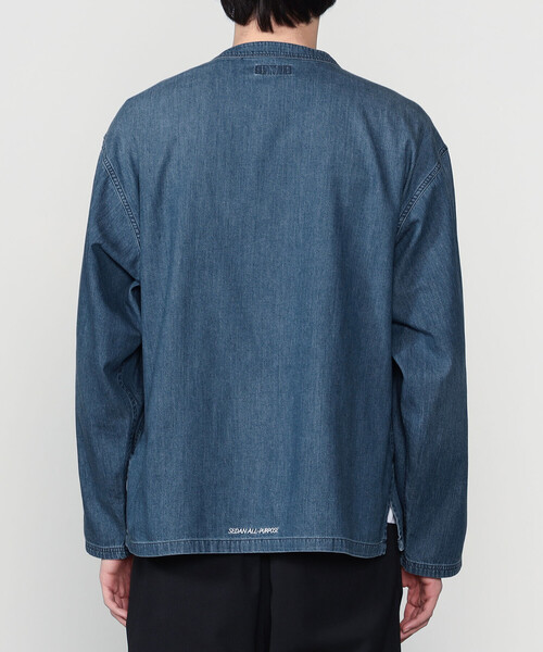 SEDAN ALL-PURPOSE（セダンオールパーパス）の「SEDAN ALL-PURPOSE | ライトデニム カンフーシャツ MEN（シャツ/ブラウス・メンズ・ダークインディゴブルー・M/L/XL）」の7枚目の写真