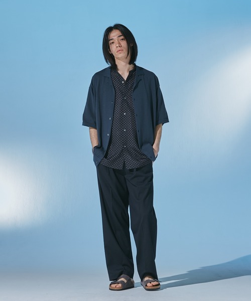 URBAN RESEARCH DOORS（アーバンリサーチドアーズ）の「『UR TECH』 サマシェア ニットカーディガン（カーディガン/ボレロ・メンズ・ネイビー/ベージュ系その他・LARGE/MEDIUM）」の9枚目の写真