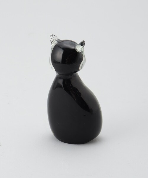 212 KITCHEN STORE（トゥワントゥキッチンストア）の「Glass Objet Cat ブラック（インテリア雑貨・レディース・その他・00）」の2枚目の写真