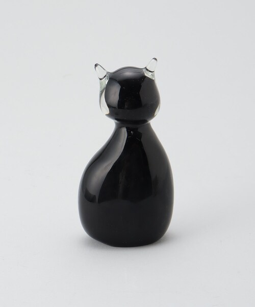 212 KITCHEN STORE（トゥワントゥキッチンストア）の「Glass Objet Cat ブラック（インテリア雑貨・レディース・その他・00）」の4枚目の写真