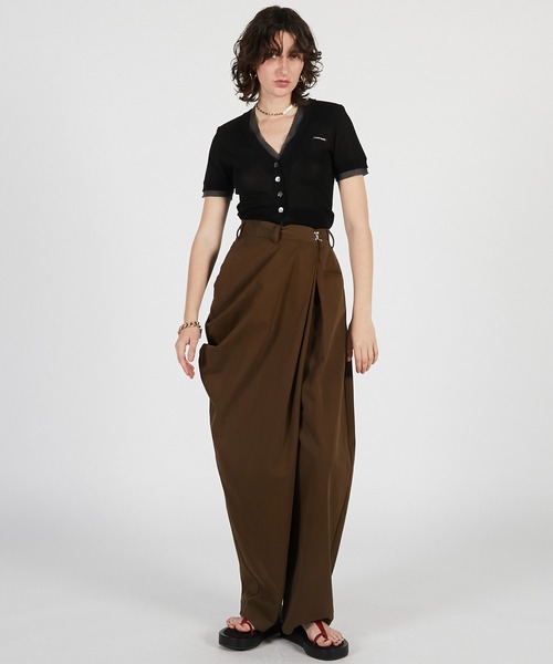 PRANK PROJECT（プランクプロジェクト）の「【2026Summer Pre-Order】アシンメトリードレープパンツ / Asymmetrical Drape Pants（その他パンツ・レディース・ネイビー/ブルー/カーキ・36/38）」の11枚目の写真