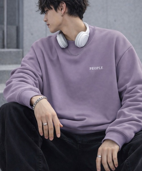 almo(アルモ)の「【Bls】 【ZM】【Bling Leads】バッグプリント スウェットトレーナー(BL)(スウェット・メンズ・ホワイト/パープル・FREE)」の7枚目の写真