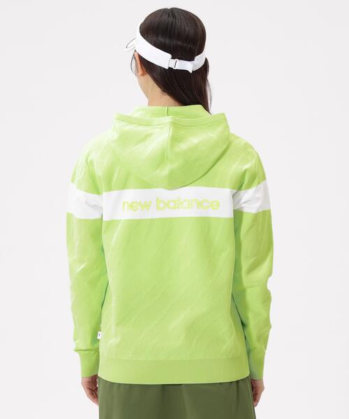 New Balance Golf(ニューバランスゴルフ)の「【new balance golf】ゼブラ柄 ニット プルオーバー フーディー (WOMENS)(パーカー・レディース・ブラック/ホワイト/イエロー・MEDIUM/LARGE/SMALL)」の8枚目の写真