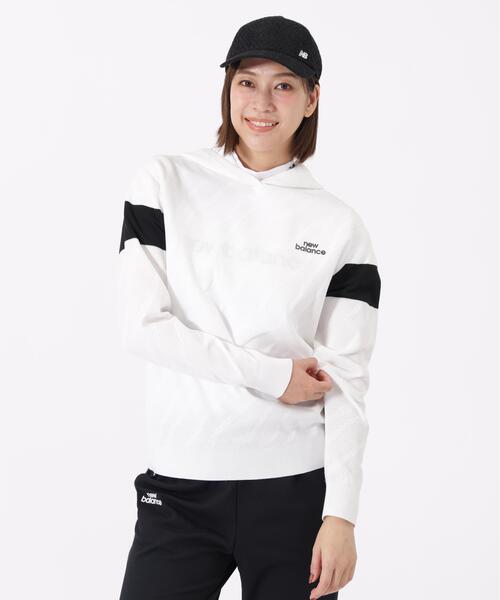 New Balance Golf(ニューバランスゴルフ)の「【new balance golf】ゼブラ柄 ニット プルオーバー フーディー (WOMENS)(パーカー・レディース・ブラック/ホワイト/イエロー・MEDIUM/LARGE/SMALL)」の19枚目の写真