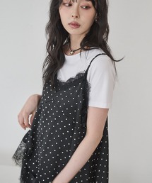 Anclear oui（アンクリアウィ）の「サテンレースキャミチュニック（キャミソール）」