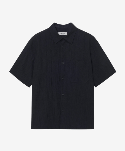 MINDBRIDGE（マインドブリッジ）の「[COUTURE]クリンクルオーバーサイズ半袖シャツ（シャツ/ブラウス・メンズ・ブラック・95/100/105/110）」の3枚目の写真