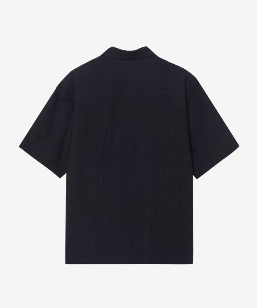 MINDBRIDGE（マインドブリッジ）の「[COUTURE]クリンクルオーバーサイズ半袖シャツ（シャツ/ブラウス・メンズ・ブラック・95/100/105/110）」の4枚目の写真
