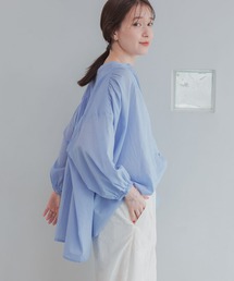 studio CLIP（スタディオクリップ）の「エアリーVネックギャザーブラウス（シャツ/ブラウス）」