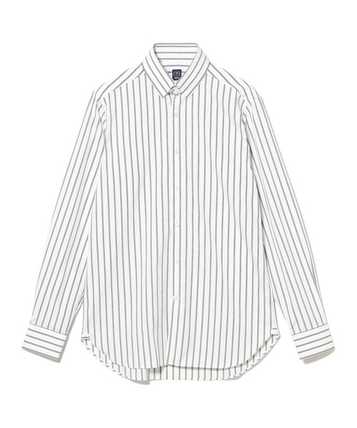 BEAMS F（ビームスエフ）の「アトリエライン コットン ストライプ タブカラーシャツ（シャツ/ブラウス・メンズ・ネイビー・41/40/39/38/37）」の10枚目の写真
