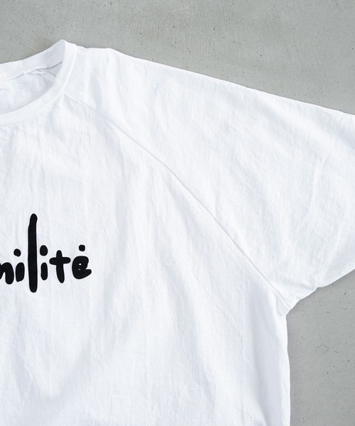 SOLAMONAT（ソラモナ）の「パフ天竺 裾ヒモ五分袖プルオーバー プリント Humilite（Tシャツ/カットソー・レディース・杢グレー/ホワイト×グレー/ホワイト×ブラック/ブラック/キナリ・FREE）」の20枚目の写真