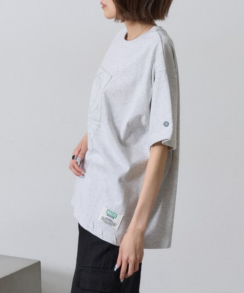 goocy(グーシー)の「【DISCUS】アップリケ刺繍半袖T(Tシャツ/カットソー・レディース・ネイビー/ホワイト/ブラック・FREE)」の8枚目の写真
