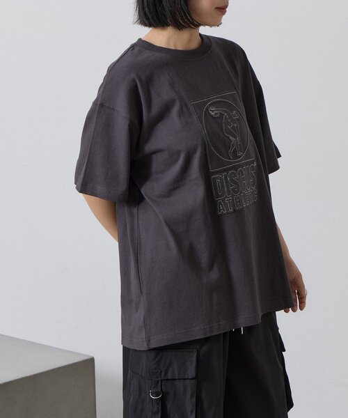 goocy(グーシー)の「【DISCUS】アップリケ刺繍半袖T(Tシャツ/カットソー・レディース・ネイビー/ホワイト/ブラック・FREE)」の12枚目の写真