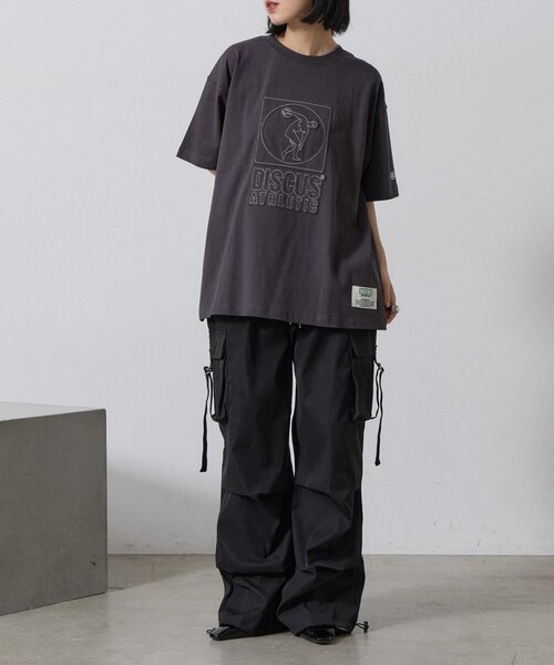 goocy(グーシー)の「【DISCUS】アップリケ刺繍半袖T(Tシャツ/カットソー・レディース・ネイビー/ホワイト/ブラック・FREE)」の16枚目の写真
