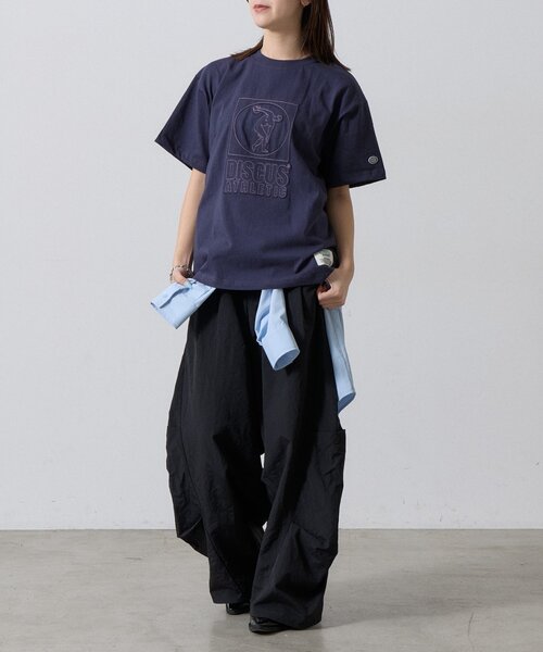 goocy(グーシー)の「【DISCUS】アップリケ刺繍半袖T(Tシャツ/カットソー・レディース・ネイビー/ホワイト/ブラック・FREE)」の20枚目の写真