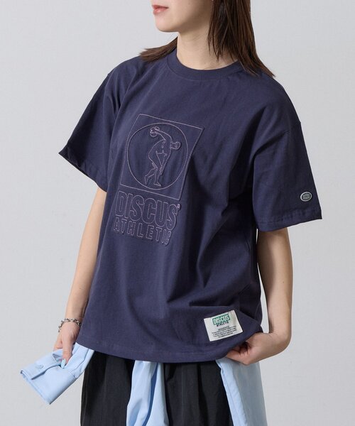 goocy(グーシー)の「【DISCUS】アップリケ刺繍半袖T(Tシャツ/カットソー・レディース・ネイビー/ホワイト/ブラック・FREE)」の22枚目の写真