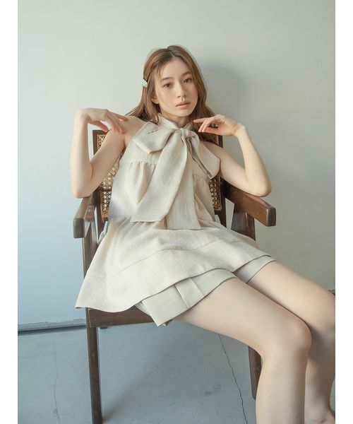 LILY BROWN（リリーブラウン）の「ベルト付きタックショートパンツ（その他パンツ・レディース・チャコールグレー/マルチ/ベージュ・0/1）」の5枚目の写真