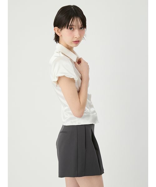 LILY BROWN（リリーブラウン）の「ベルト付きタックショートパンツ（その他パンツ・レディース・チャコールグレー/マルチ/ベージュ・0/1）」の15枚目の写真