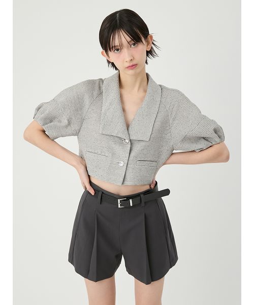 LILY BROWN（リリーブラウン）の「ベルト付きタックショートパンツ（その他パンツ・レディース・チャコールグレー/マルチ/ベージュ・0/1）」の17枚目の写真