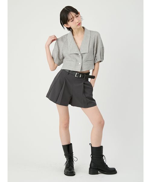 LILY BROWN（リリーブラウン）の「ベルト付きタックショートパンツ（その他パンツ・レディース・チャコールグレー/マルチ/ベージュ・0/1）」の19枚目の写真