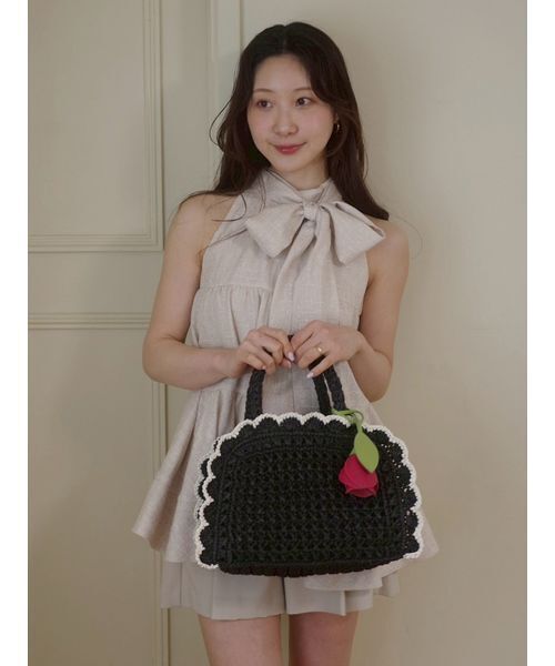 LILY BROWN（リリーブラウン）の「ベルト付きタックショートパンツ（その他パンツ・レディース・チャコールグレー/マルチ/ベージュ・0/1）」の21枚目の写真