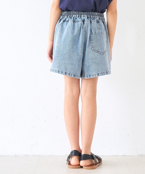 coca（coca）（コカ）の「キッズ　デニムラップスカパン（デニムパンツ・キッズ・ブラック/ライトブルー/ブルー・120/130/140/150）」の7枚目の写真