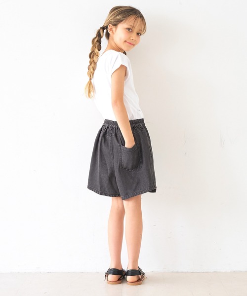 coca（coca）（コカ）の「キッズ　デニムラップスカパン（デニムパンツ・キッズ・ブラック/ライトブルー/ブルー・120/130/140/150）」の11枚目の写真