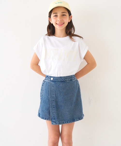 coca（coca）（コカ）の「キッズ　デニムラップスカパン（デニムパンツ・キッズ・ブラック/ライトブルー/ブルー・120/130/140/150）」の13枚目の写真