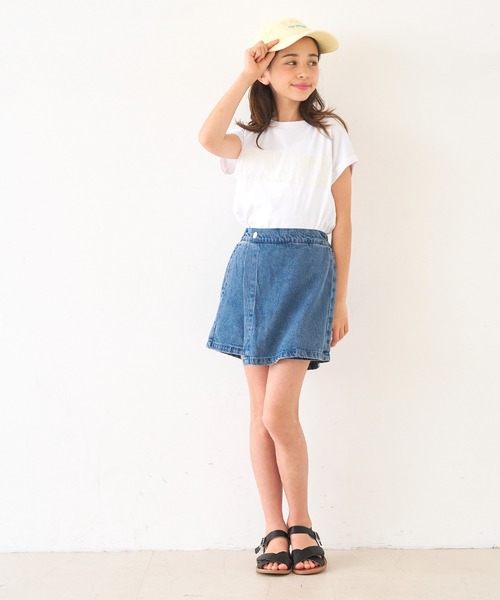coca（coca）（コカ）の「キッズ　デニムラップスカパン（デニムパンツ・キッズ・ブラック/ライトブルー/ブルー・120/130/140/150）」の16枚目の写真