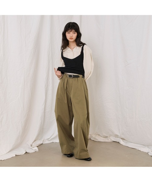 COMMON+HAUS(コモンハウス)の「パラシュートパンツ(その他パンツ・レディース・カーキオリーブ/ブルーグレー・S/M/L)」の7枚目の写真