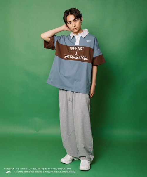 ALAND(エーランド)の「【ALAND別注】Reebok/ラガーシャツ(シャツ/ブラウス・レディース・ブルー/ブラック・LARGE/SMALL)」の15枚目の写真