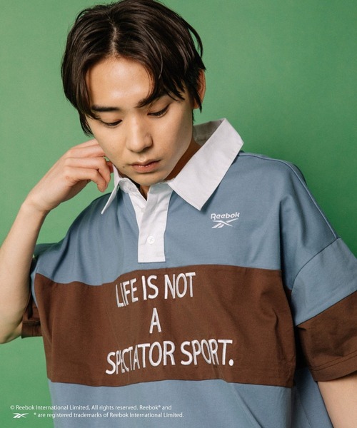 ALAND(エーランド)の「【ALAND別注】Reebok/ラガーシャツ(シャツ/ブラウス・レディース・ブルー/ブラック・LARGE/SMALL)」の13枚目の写真
