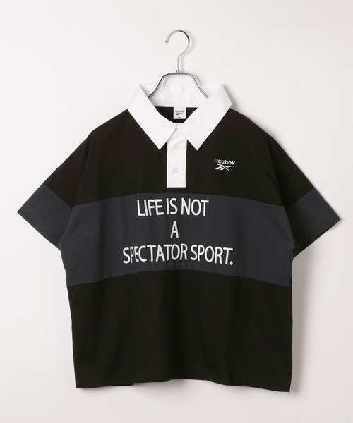 ALAND(エーランド)の「【ALAND別注】Reebok/ラガーシャツ(シャツ/ブラウス・レディース・ブルー/ブラック・LARGE/SMALL)」の4枚目の写真
