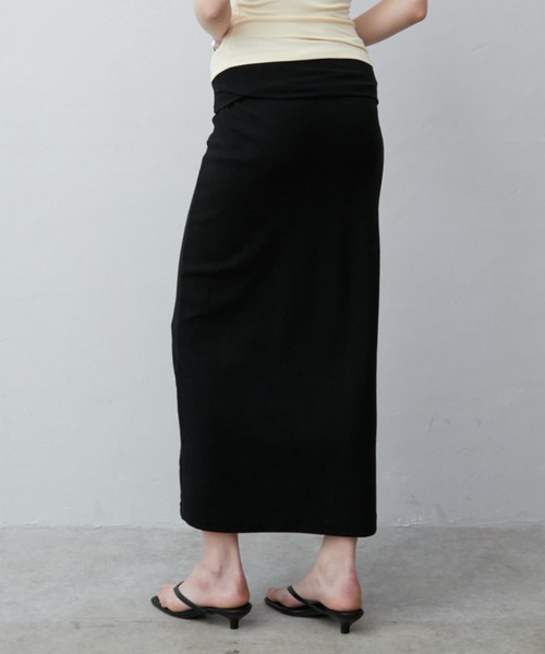 Rohwel(ローウェル)の「Stretch Eyelet Fit Skirt / ストレッチアイレットフィットスカート(スカート・レディース・ブラック/グレー・FREE)」の7枚目の写真