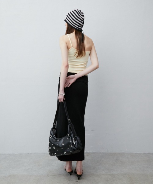Rohwel(ローウェル)の「Stretch Eyelet Fit Skirt / ストレッチアイレットフィットスカート(スカート・レディース・ブラック/グレー・FREE)」の12枚目の写真