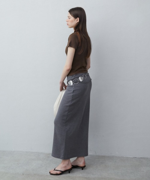 Rohwel(ローウェル)の「Stretch Eyelet Fit Skirt / ストレッチアイレットフィットスカート(スカート・レディース・ブラック/グレー・FREE)」の21枚目の写真